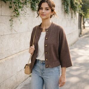 French Connection Wool Blend Dolman Sleeve Jacket, Size 6